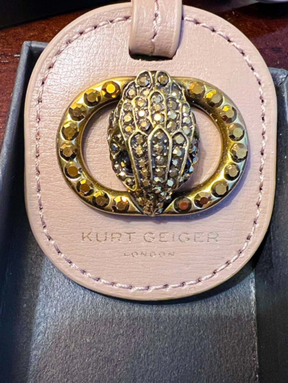 Kurt Geiger London Chelsea Collection Taupe Luggage Tag | NWOT